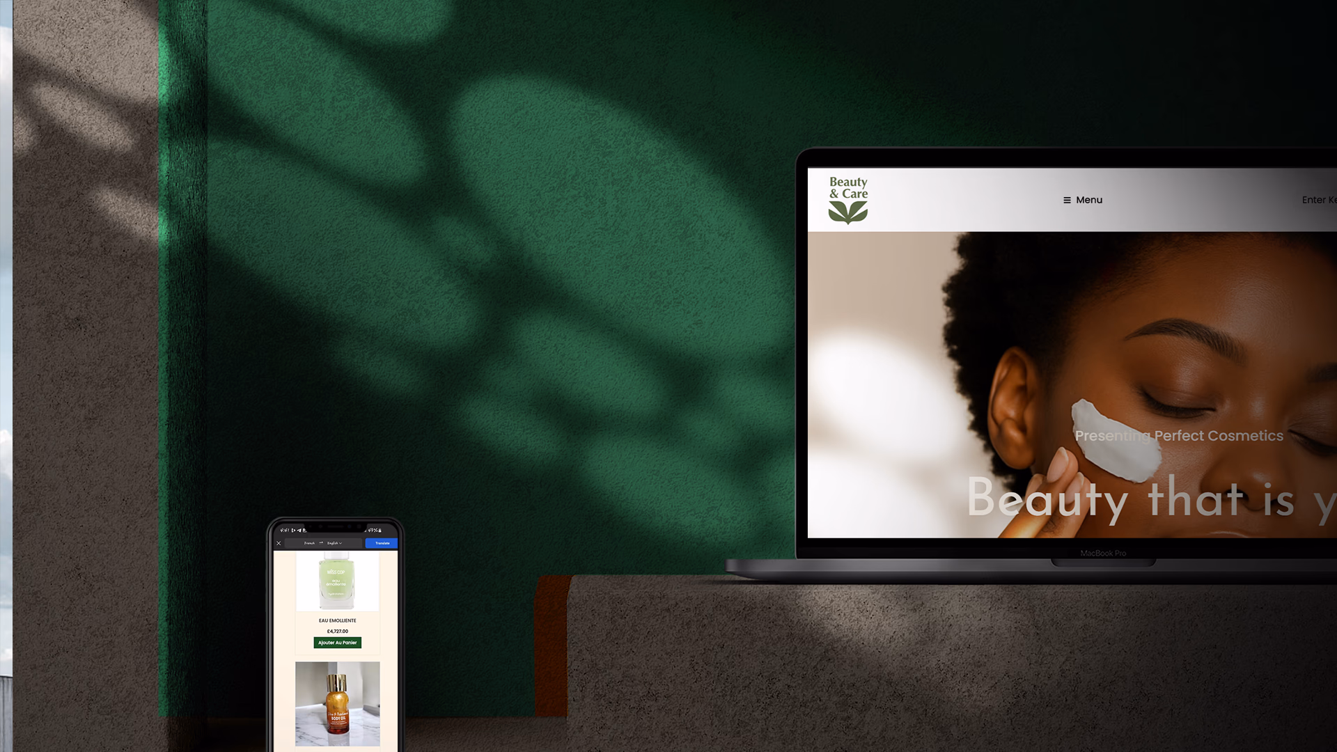 Beauty and Care responsive website design